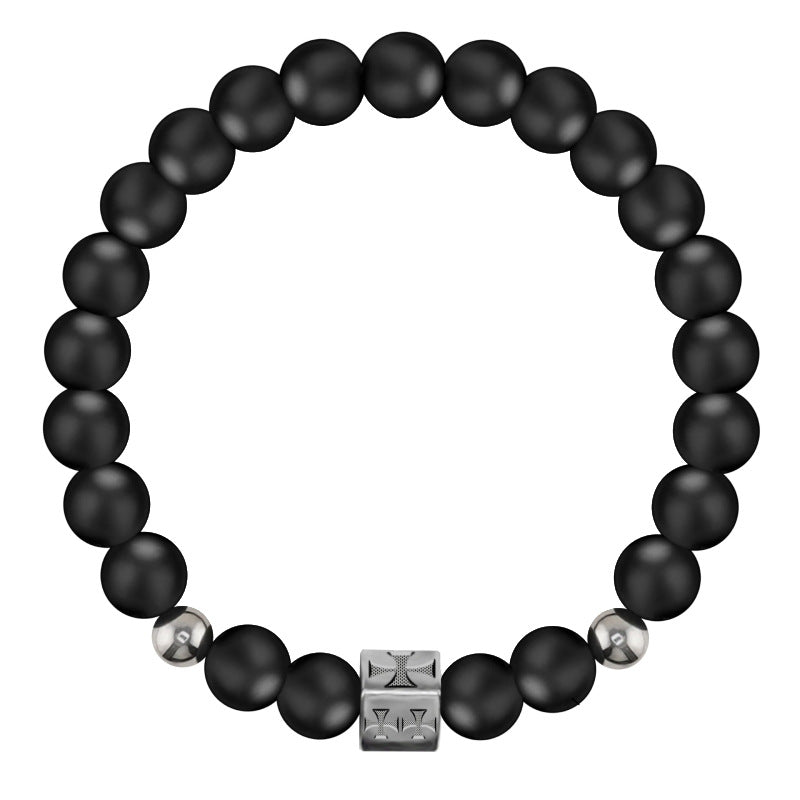 Matte Black Cross Bracelet Amen Artisan
