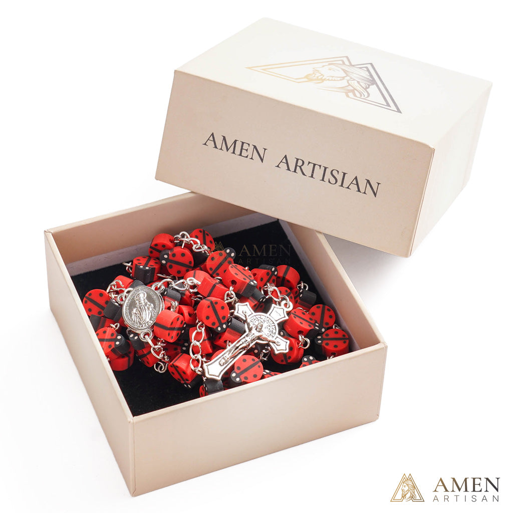 【Deal Today】Our Lady’s Ladybug Rosary | Amen Artisan