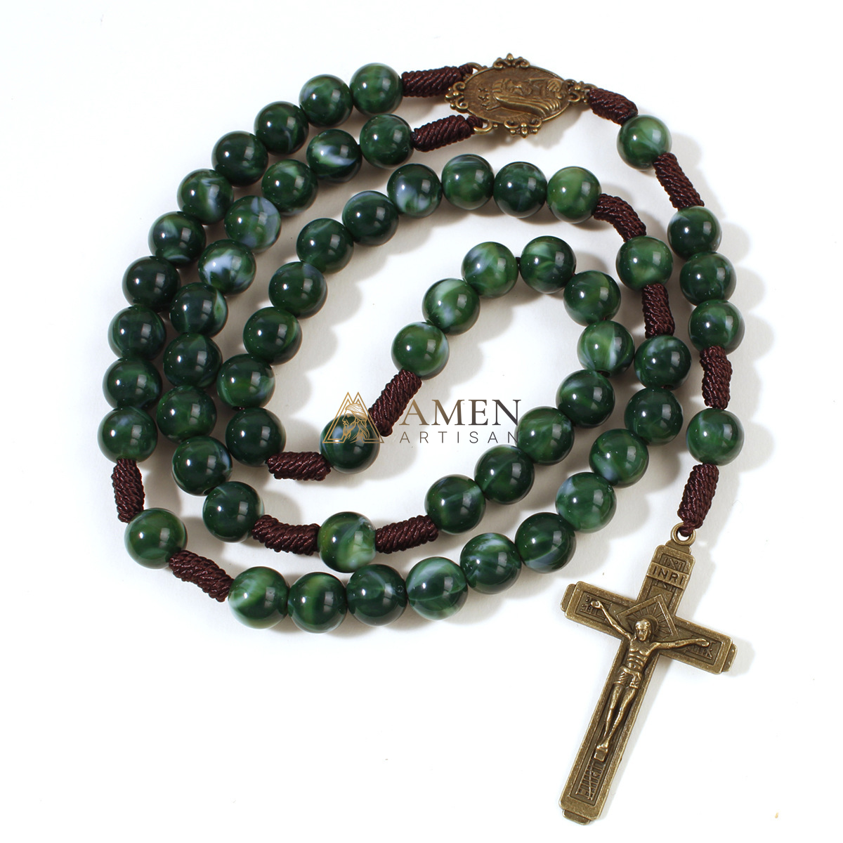 Our Lady Crucifix Pendant Rosary Amen Artisan