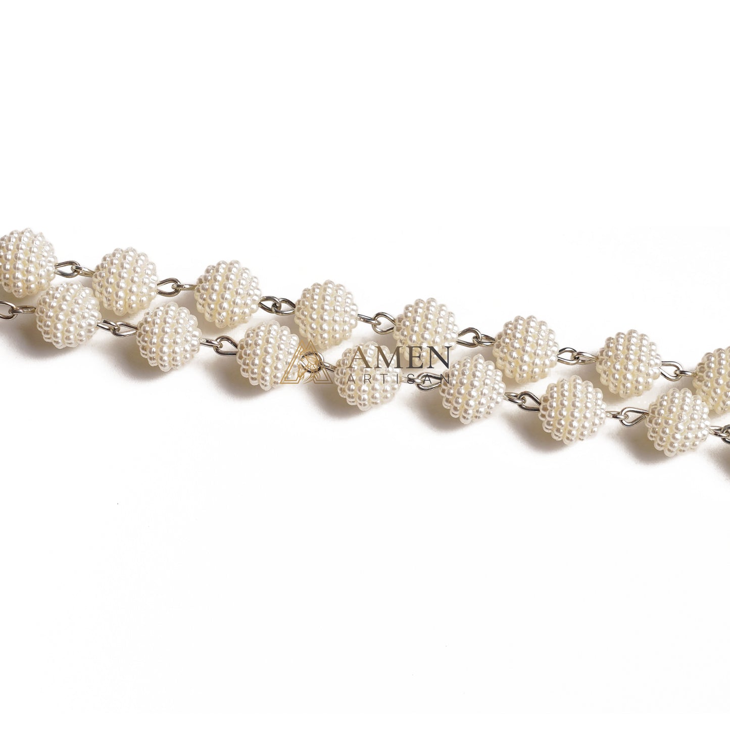 The "Lustrous Vine" Rosary – Unique Pearl Cluster Beads for Tactile Meditation – Sacred Devotional Keepsake