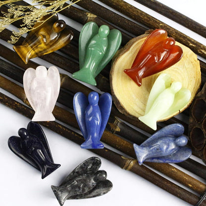 Hand-Carved Crystal Angel Frame – Peace, Guidance & Protection |  Amen Artisan