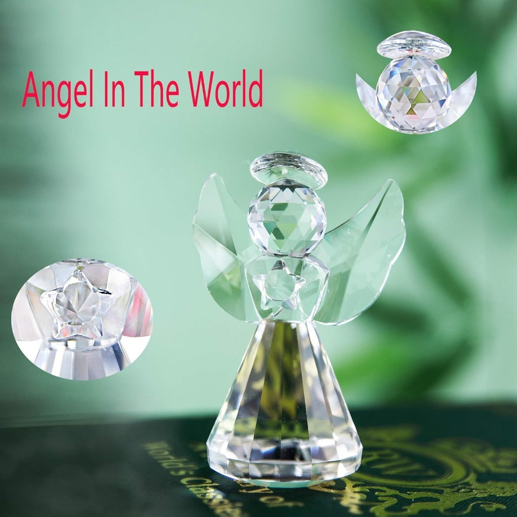 Handmade Crystal Angel Figurine Amen Artisan