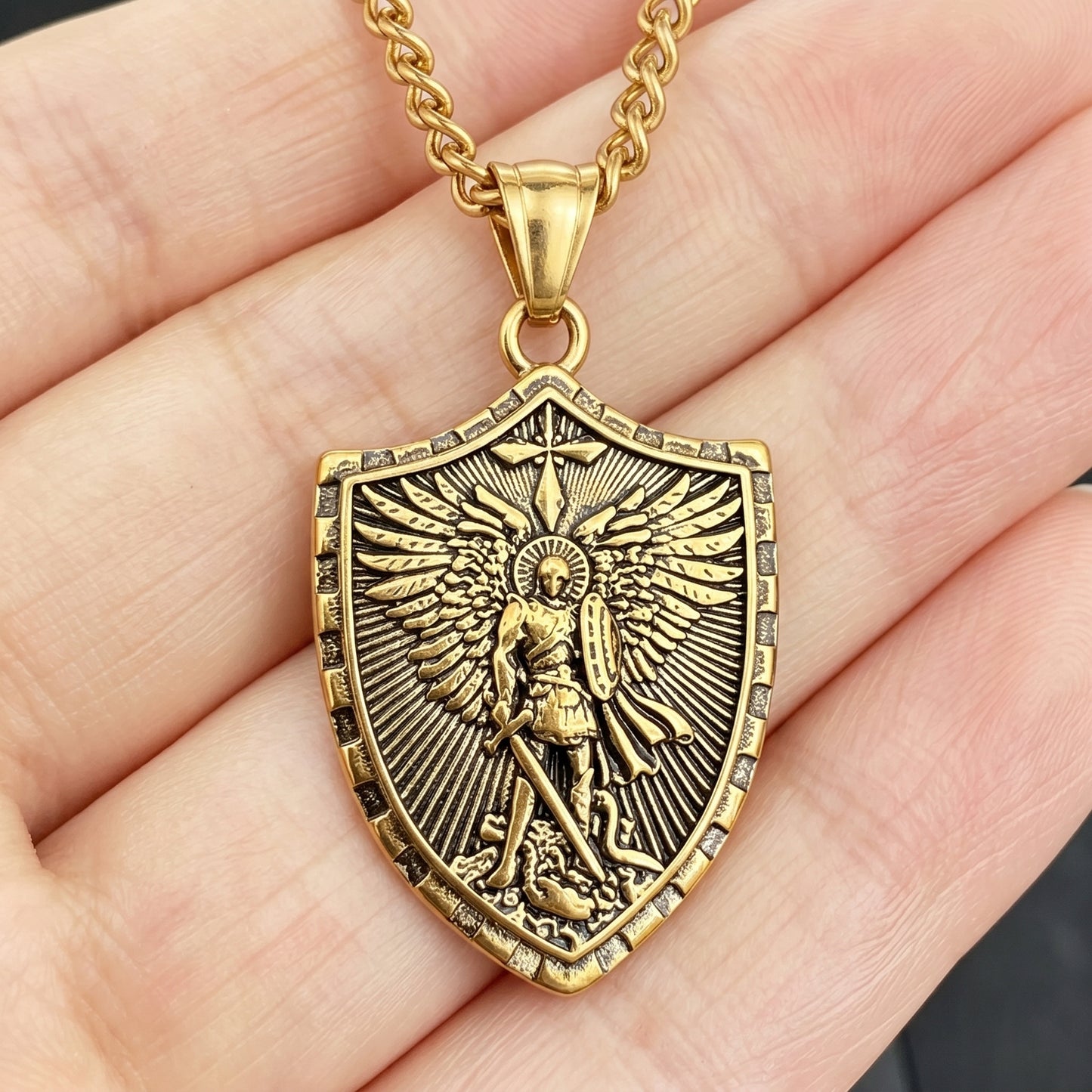 【Deal Today】St Michael Necklace - Amen Artisan