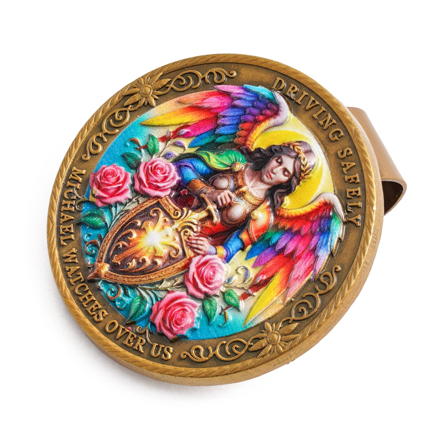St. Michael the Archangel Car Visor Clip Amen Artisan