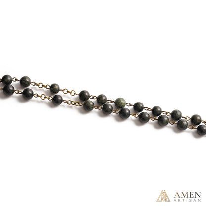 Nephrite Our Lady of Guadalupe Medal Rosary Amen Artisan