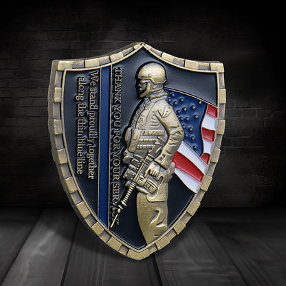 Saint Michael Shield Challenge Coin Amen Artisan