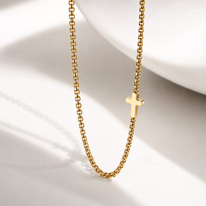 A Simple Daily Reminder of Faith — Titanium Steel Cross Necklace