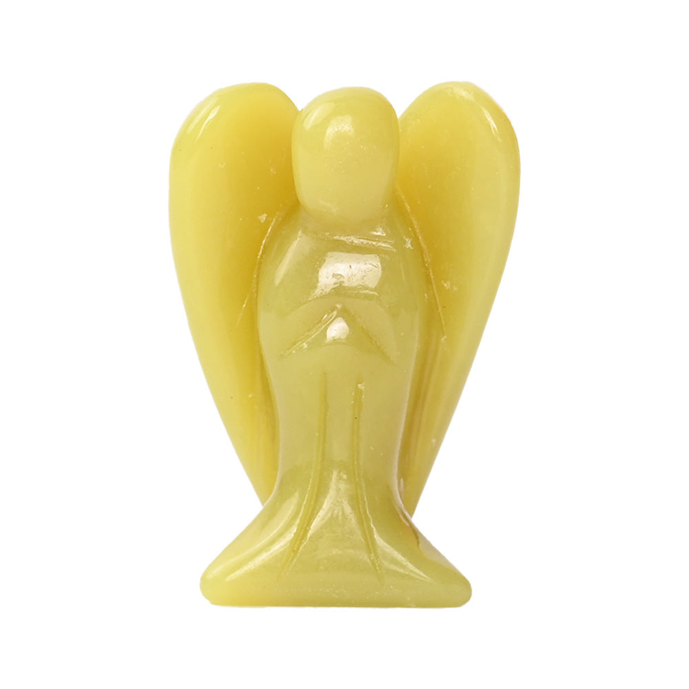 Hand-Carved Crystal Angel Frame – Peace, Guidance & Protection |  Amen Artisan