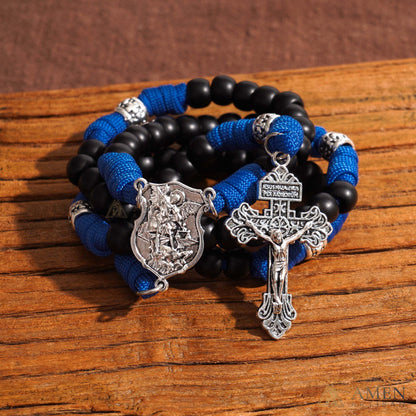 St. Michael Paracord Rosary with Jesus Crucifix - Protection & Strength