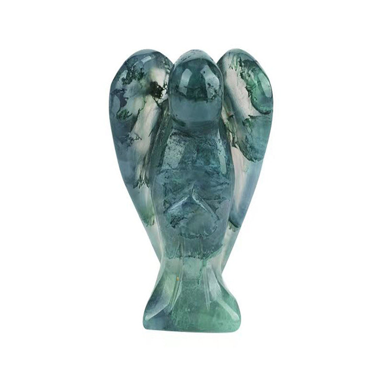 Hand-Carved Crystal Angel Frame – Peace, Guidance & Protection |  Amen Artisan