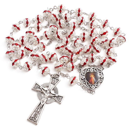 Crystal Rosary That Captures Light – Celtic Prayer Beads | Amen Artisan