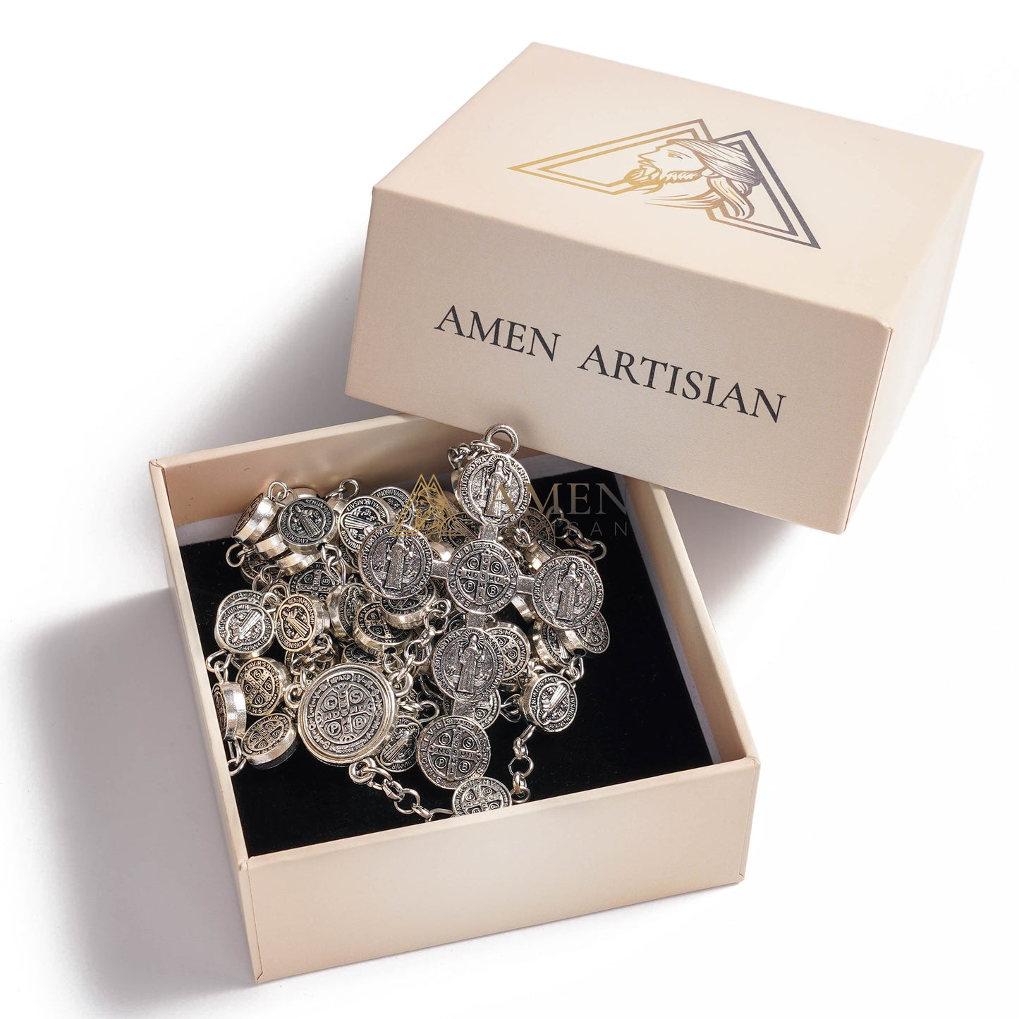 Saint Benedict Medal Rosary Amen Artisan