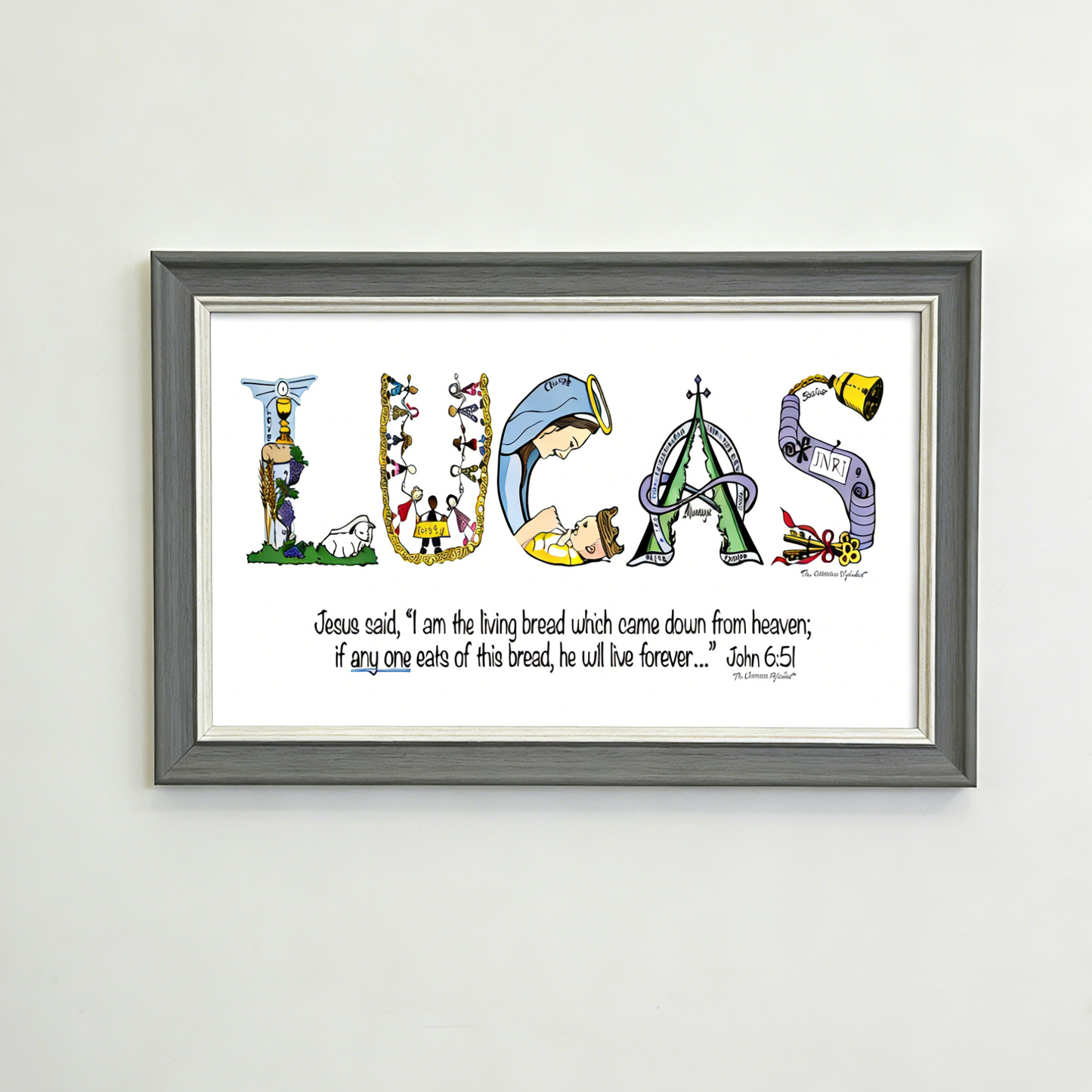 Personalized Christian Name Art Frame - A Name. A Promise. A Gift That Lasts Forever.