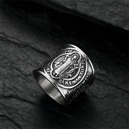 Saint Benedict Image Ring Amen Artisan