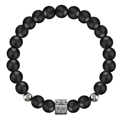 Matte Black Cross Bracelet Amen Artisan