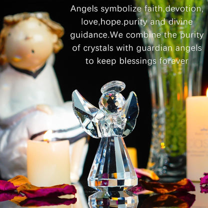 Handmade Crystal Angel Figurine Amen Artisan