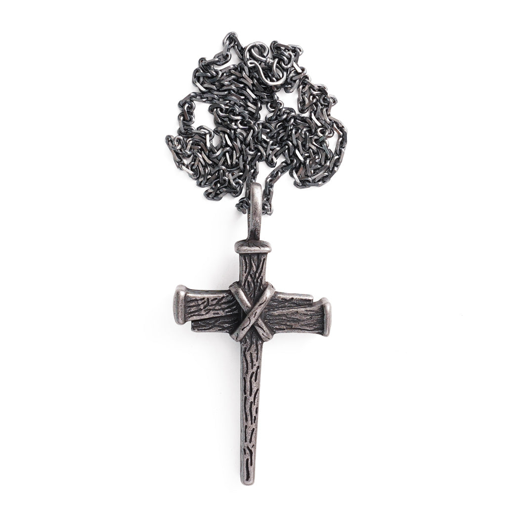 Heavy Dragon Bone Chain Cross Necklace - Resilience, Faith & Sacred Protection |  Amen Artisan