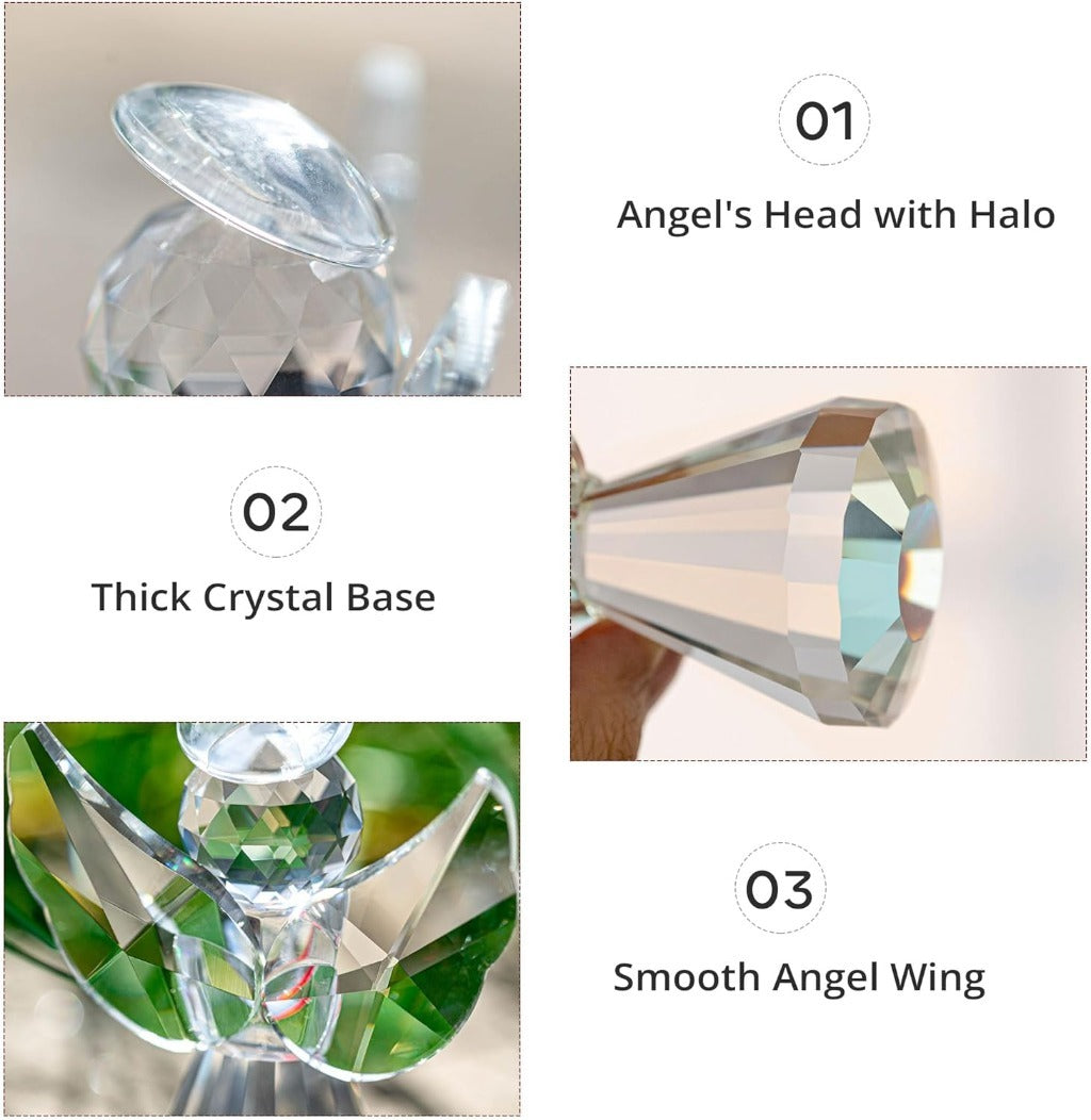 Handmade Crystal Angel Figurine Amen Artisan