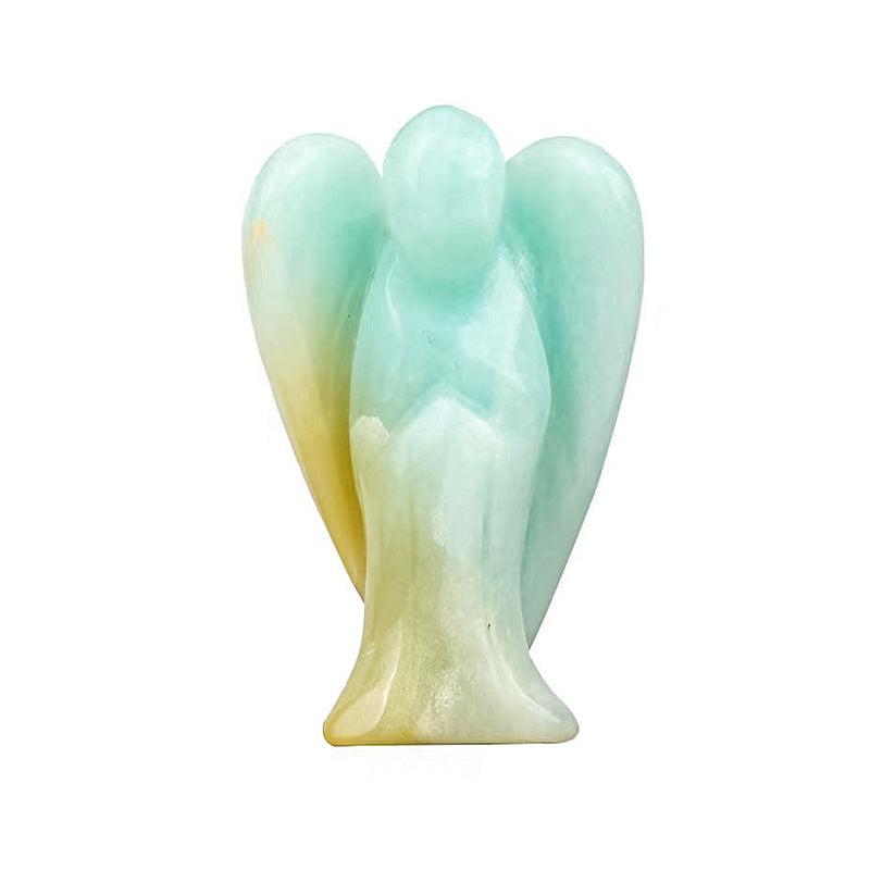 Hand-Carved Crystal Angel Frame – Peace, Guidance & Protection |  Amen Artisan