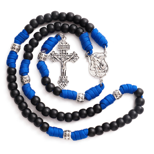 St. Michael Paracord Rosary with Jesus Crucifix - Protection & Strength