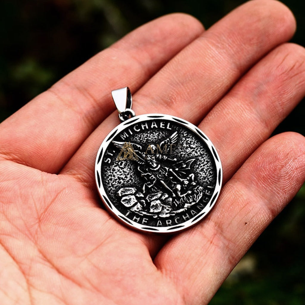 Saint Michael the Archangel Pendant Necklace Amen Artisan