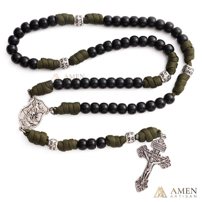 St. Michael the Archangel Tactical Paracord Rosary – Guardian of Courage Amen Artisan