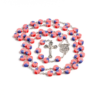 American Flag St. Michael Rosary Amen Artisan