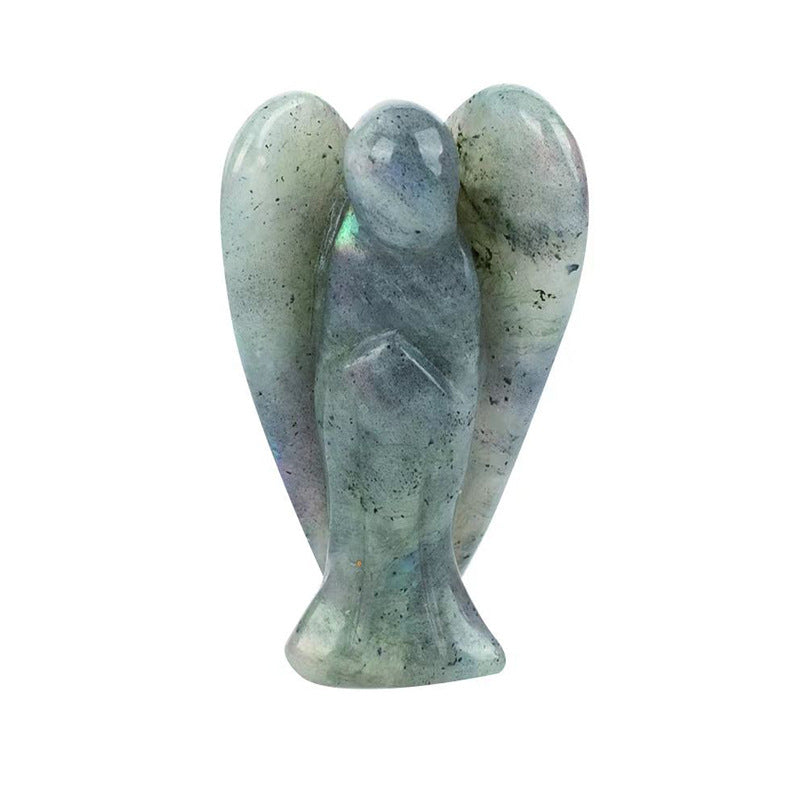 Hand-Carved Crystal Angel Frame – Peace, Guidance & Protection |  Amen Artisan