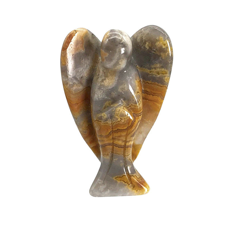 Hand-Carved Crystal Angel Frame – Peace, Guidance & Protection |  Amen Artisan