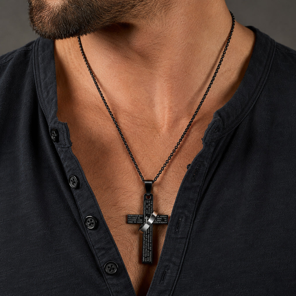 The Lord’s Prayer Cross Necklace — Wear Prayer and Strength Close