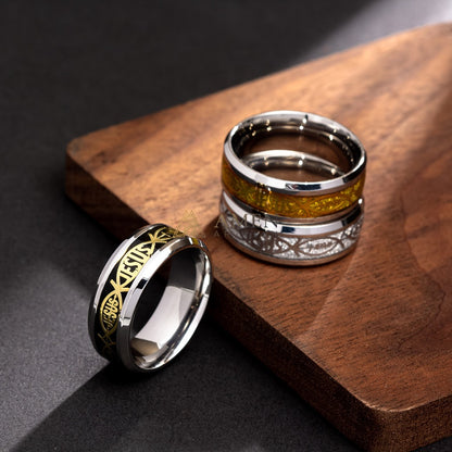 Jesus Titanium Steel Ring Amen Artisan