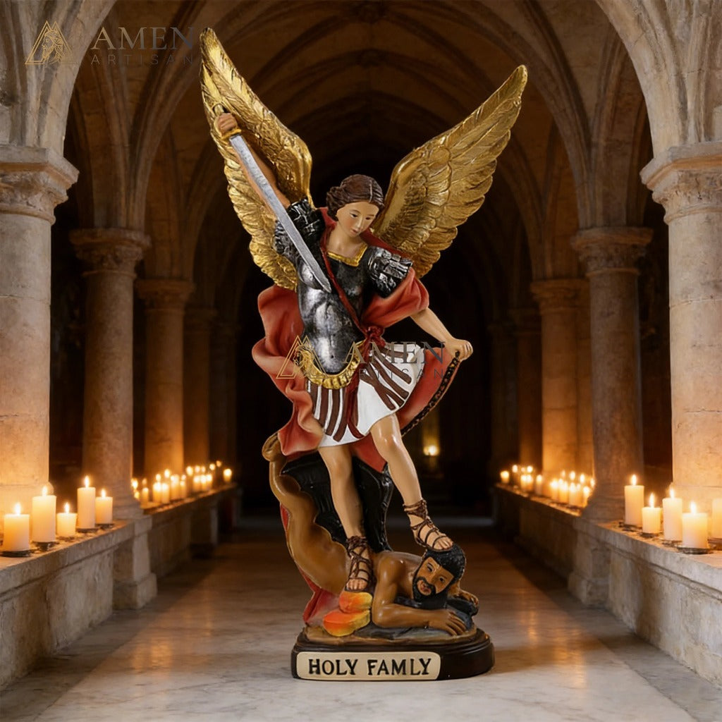 Saint Michael The Archangel Statue Amen Artisan