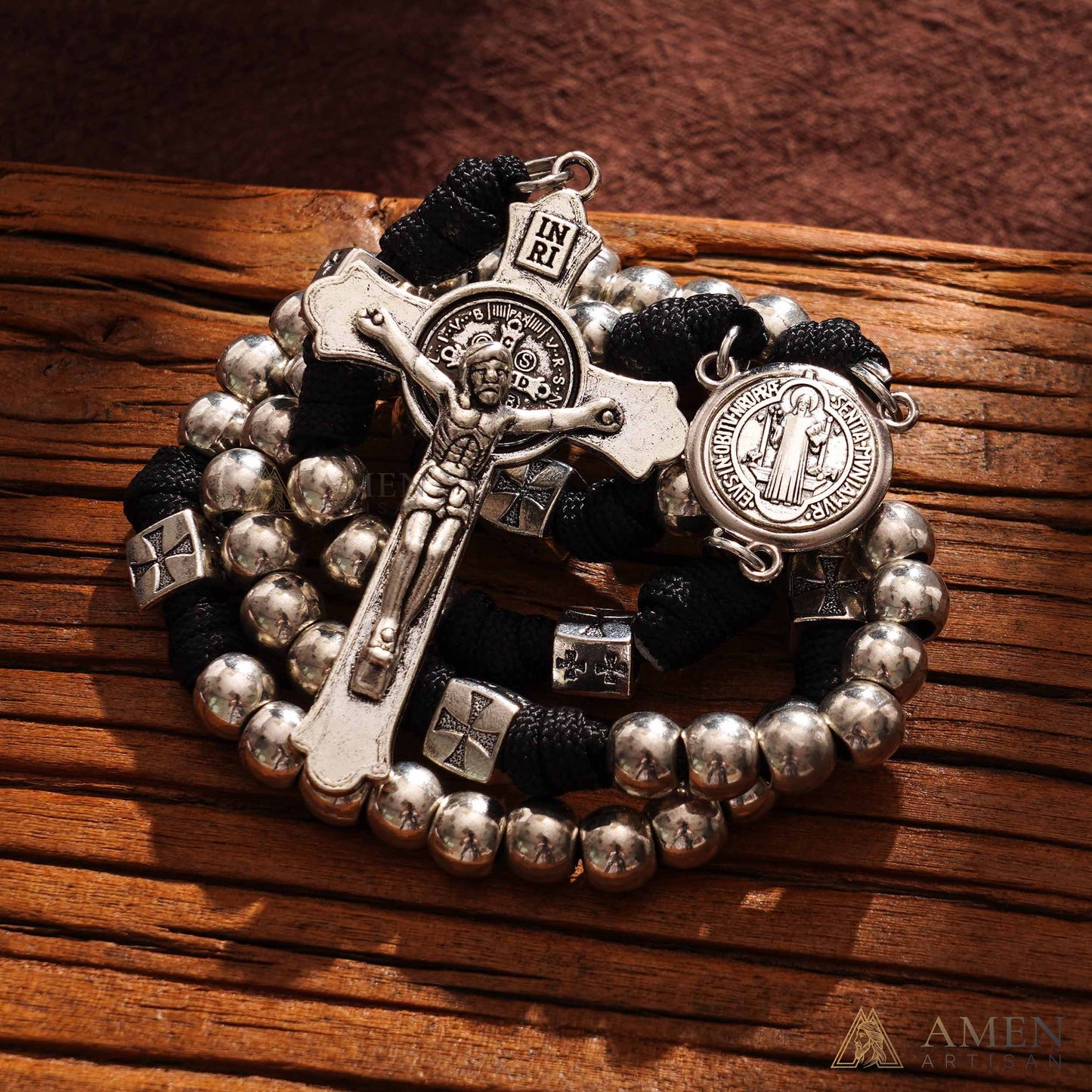 Heavy Brass Saint Benedict Rosary – Built for Strength & Weight (~5oz)