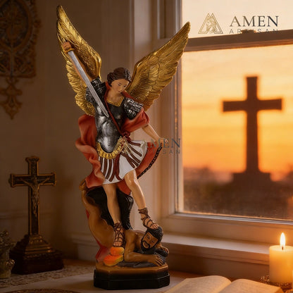 Saint Michael The Archangel Statue Amen Artisan