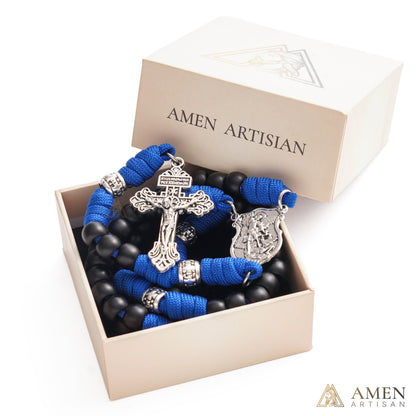 St. Michael Paracord Rosary with Jesus Crucifix - Protection & Strength