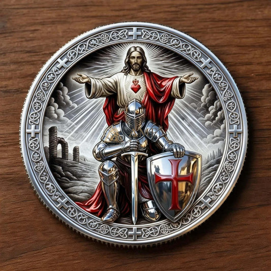 Sacred Heart of Jesus with Crusader Knight Commemorative Coin