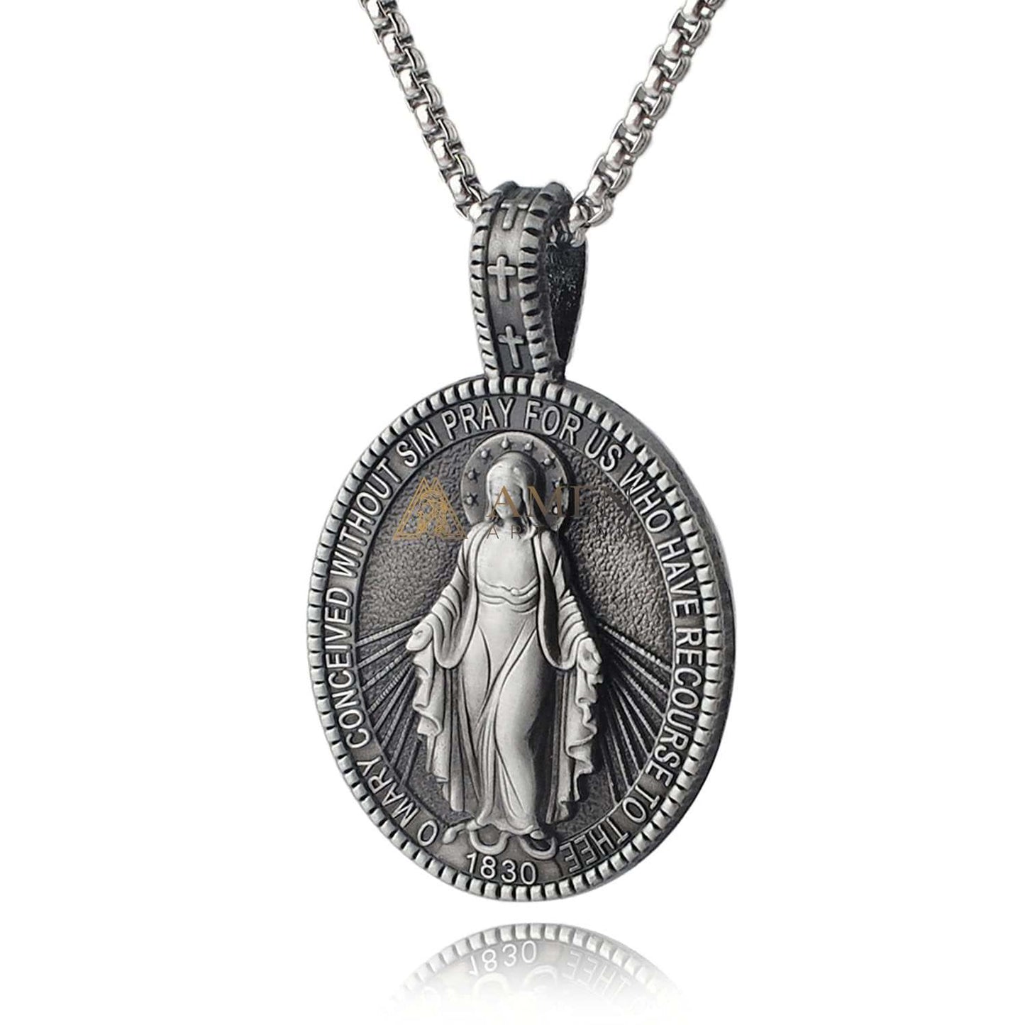 Virgin Mary Titanium Stee Pendent