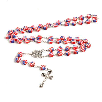 American Flag St. Michael Rosary Amen Artisan