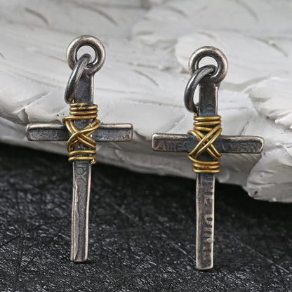 Amen Artisan Cross-Wrapped Pendant Necklace