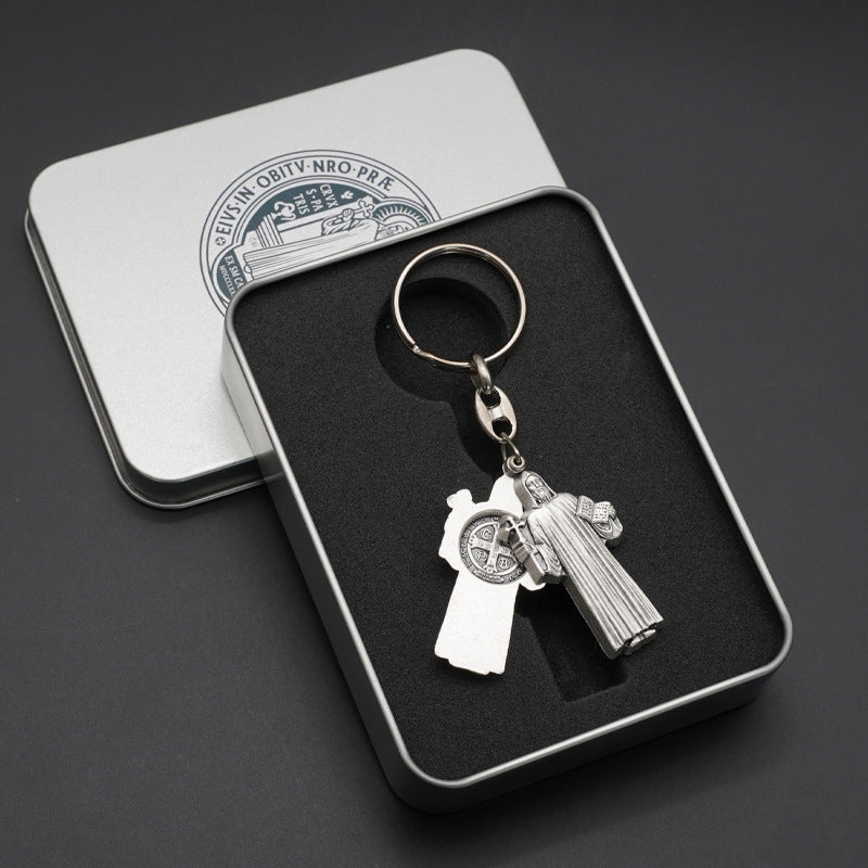 Saint Benedict Openable Keychain