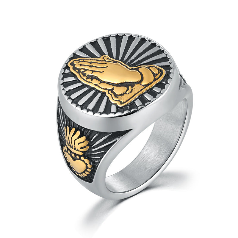 Amen Artisan Praying Hand Ring