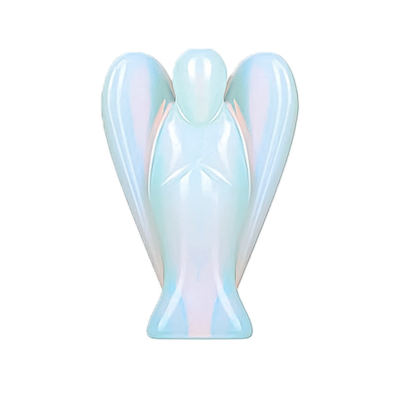 Hand-Carved Crystal Angel Frame – Peace, Guidance & Protection |  Amen Artisan