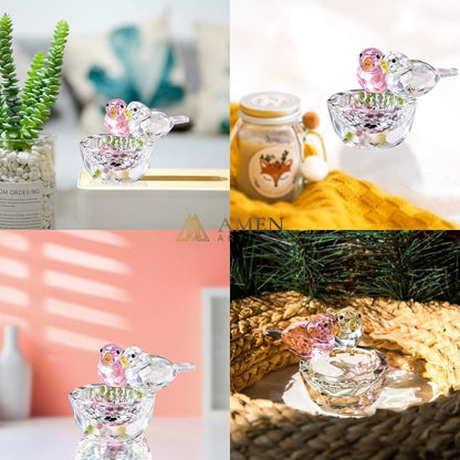 Crystal Bird Figurine  Amen Artisan