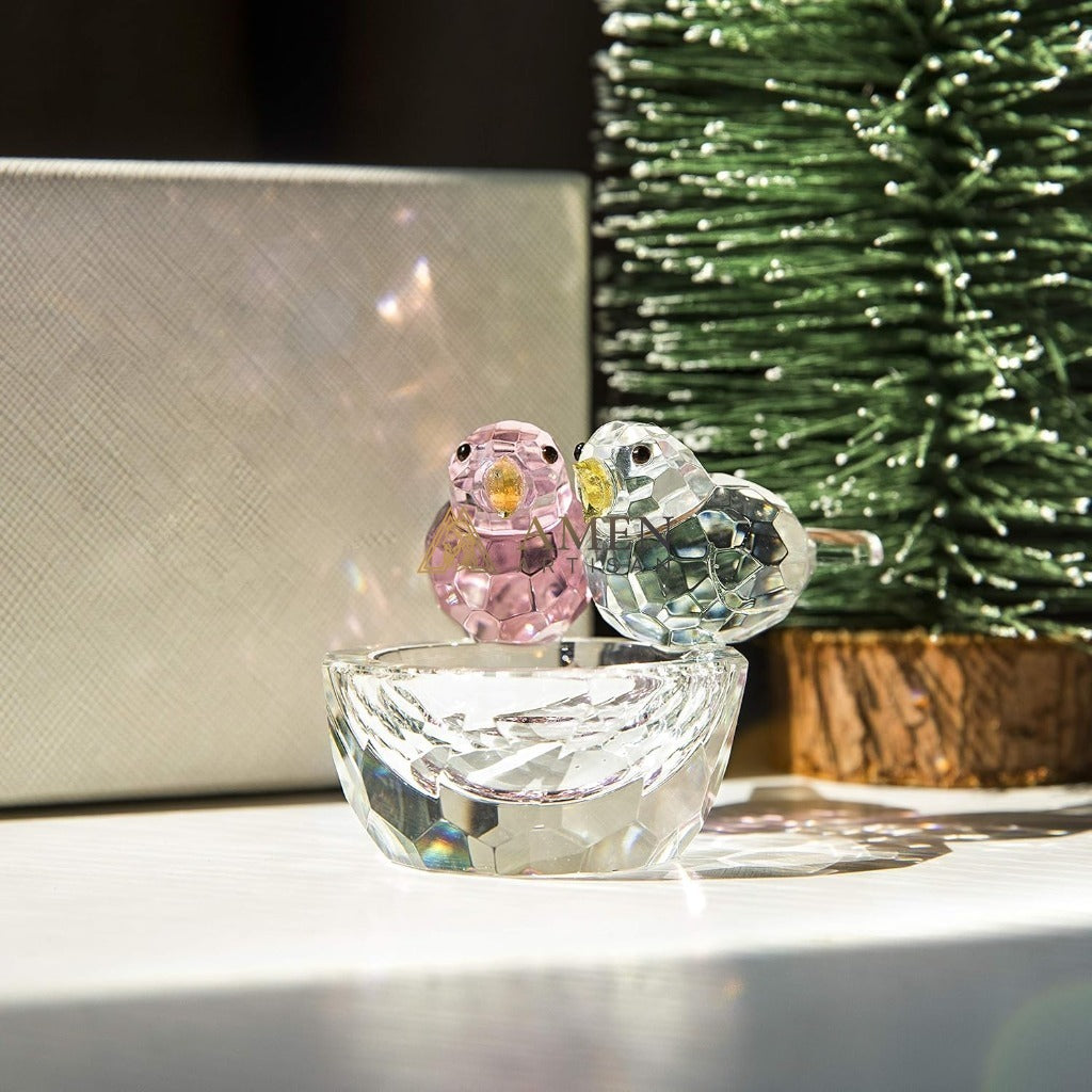 Crystal Bird Figurine  Amen Artisan