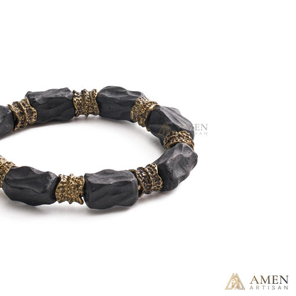 Black Sandalwood Brass Cross Bracelet – Faith, Strength & Protection |  Amen Artisan