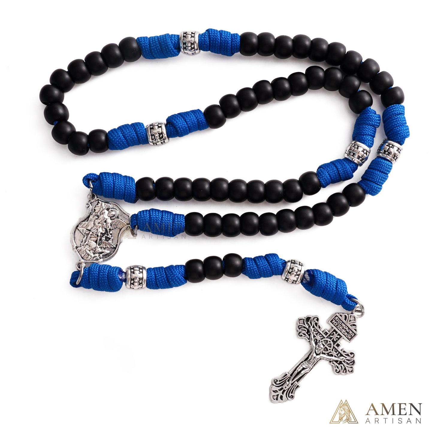St. Michael Paracord Rosary with Jesus Crucifix - Protection & Strength