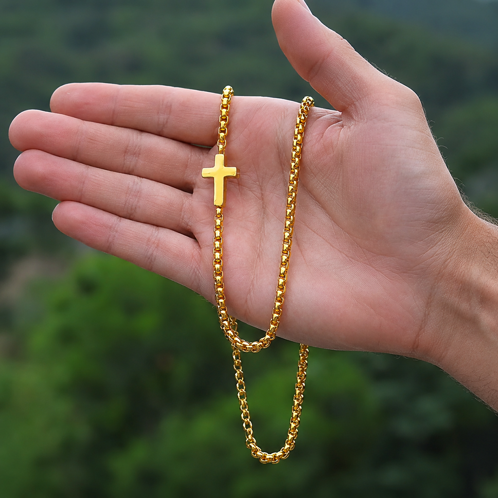 A Simple Daily Reminder of Faith — Titanium Steel Cross Necklace
