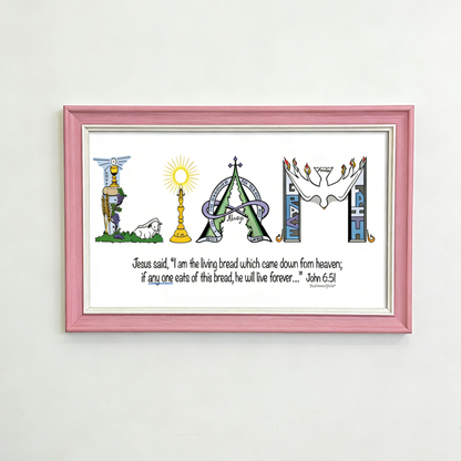 Personalized Christian Name Art Frame - A Name. A Promise. A Gift That Lasts Forever.