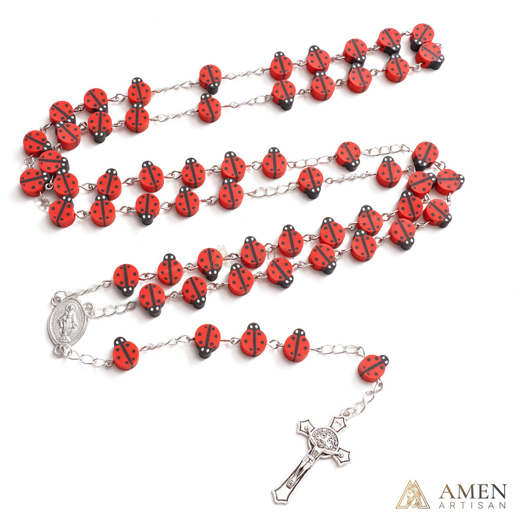 【Deal Today】Our Lady’s Ladybug Rosary |  Amen Artisan