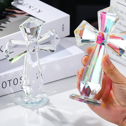 Crystal Cross Figurine Amen Artisan